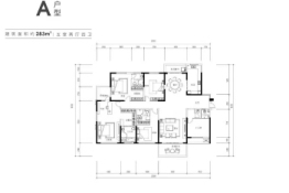 湘江壹号5室2厅1厨2卫建面283.00㎡