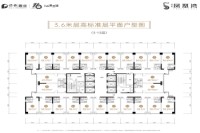 3.6米层高标准层平面户型图