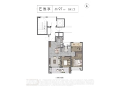 万科理想城3室2厅1厨1卫建面97.00㎡