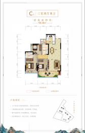 中城·观山海3室2厅1厨2卫建面98.28㎡