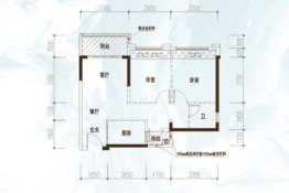 阳光水岸雅居2室2厅1厨1卫建面71.00㎡