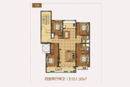 名人府三期4室2厅1厨2卫建面161.99㎡