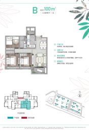 万科公园里3室2厅1厨1卫建面100.00㎡