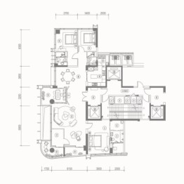 宝能云境台4室2厅1厨3卫建面280.00㎡