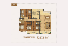 名人府三期5室2厅1厨3卫建面267.84㎡