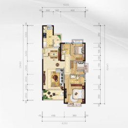 恒大帝景3室2厅1厨2卫建面121.65㎡