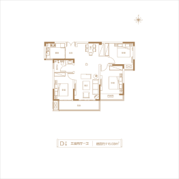 广商逸境3室2厅1厨1卫建面116.00㎡