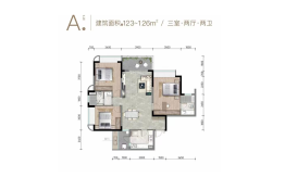 二江寺TOD·两江映月3室2厅1厨2卫建面123.00㎡