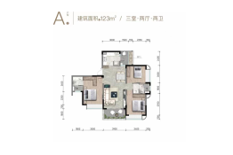 二江寺TOD·两江映月3室2厅1厨2卫建面123.00㎡