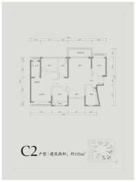 信达·金尊府4室2厅2卫建面115.00㎡