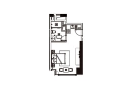 华强TheKing1室1厅1厨1卫建面56.00㎡