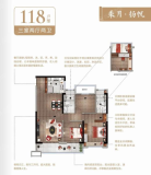 碧桂园楚州府118平米户型-3室2厅2卫-118.0㎡