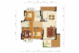 仙女峯3室2厅1厨2卫建面81.93㎡