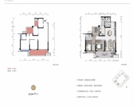 世茂金座·云锦3室2厅1厨2卫建面97.00㎡