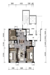 万科浑南新都心3室2厅1厨1卫建面103.00㎡