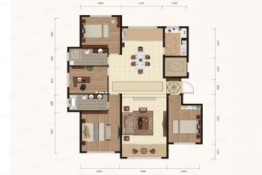 伊方锦4室2厅1厨2卫建面189.00㎡