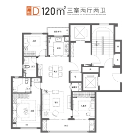 万科·潮鸣3室2厅1厨2卫建面120.00㎡