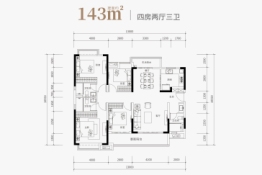 珑远·印象翠珑湾4室2厅1厨3卫建面143.00㎡