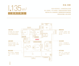 万科未来之光3室2厅1厨2卫建面135.00㎡