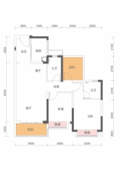 灿邦璟玥公馆2室2厅1厨2卫建面93.00㎡