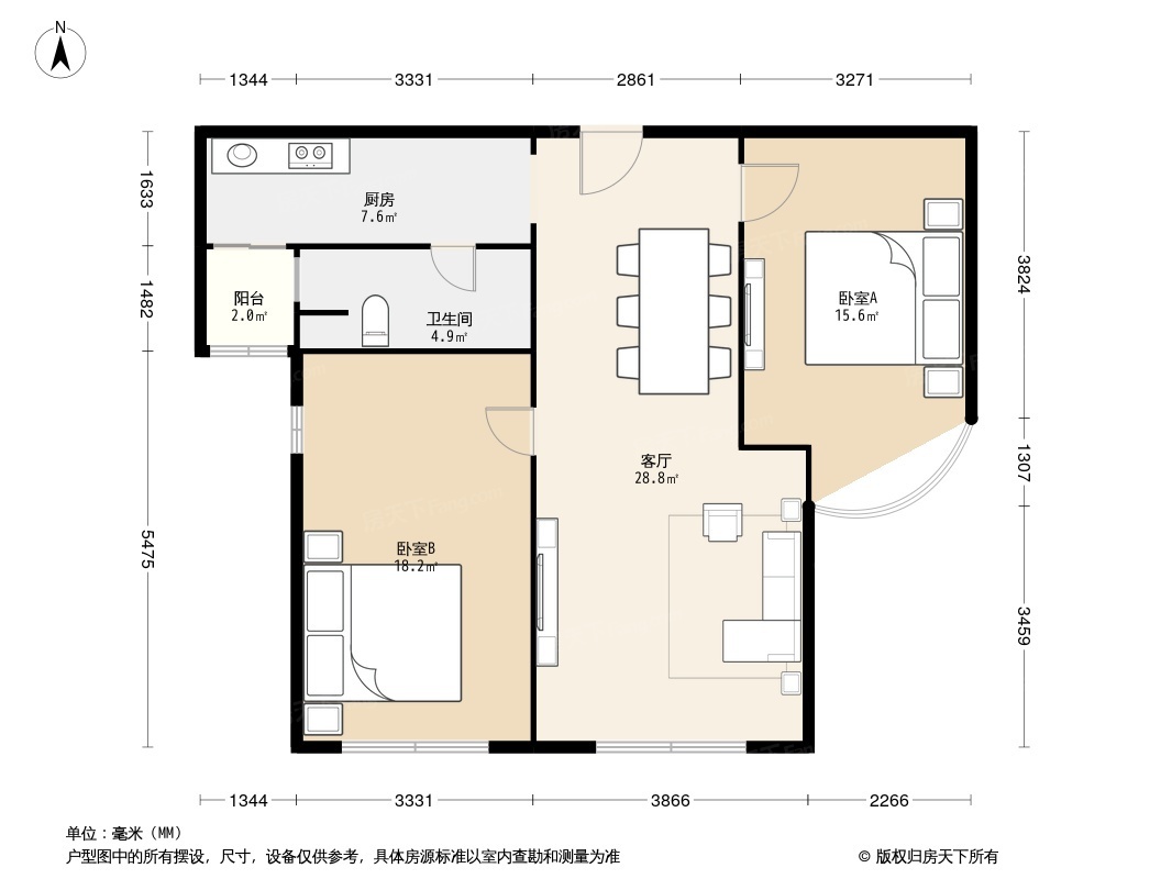 户型图1/2