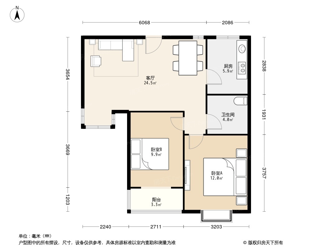 户型图1/2