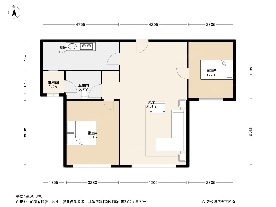 户型图1/2