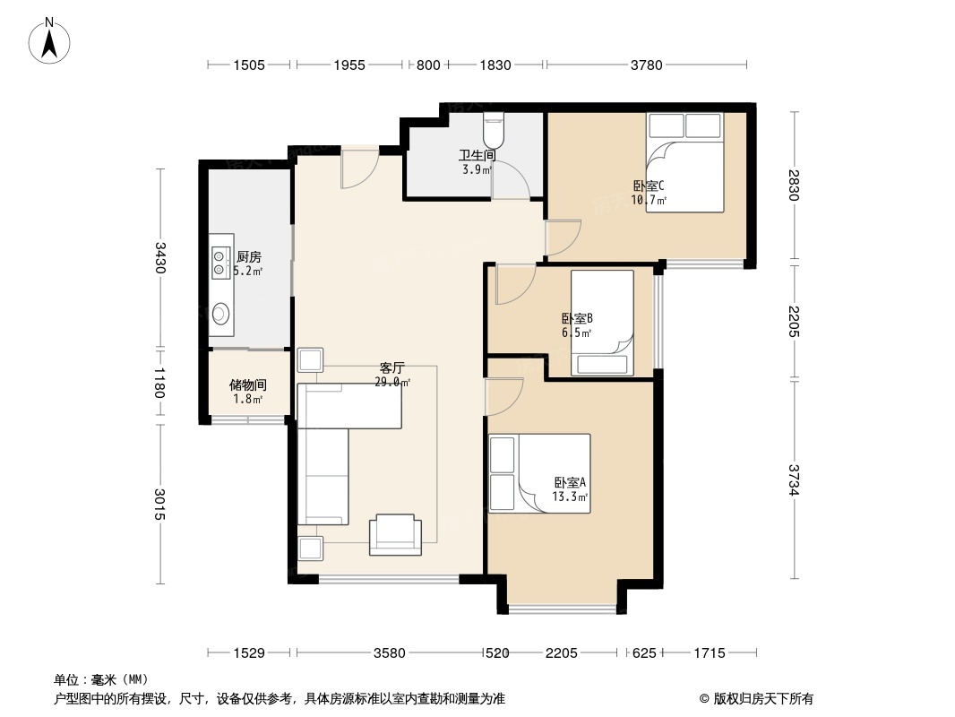 户型图1/2