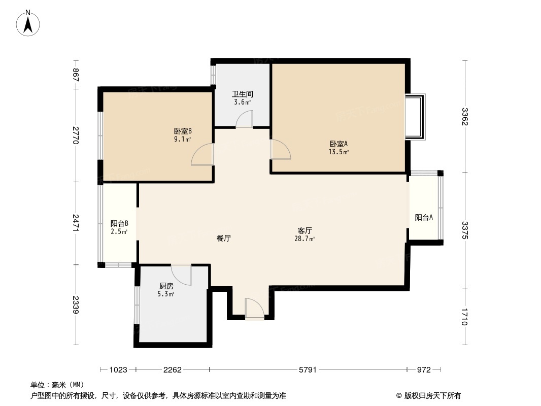 户型图2/3