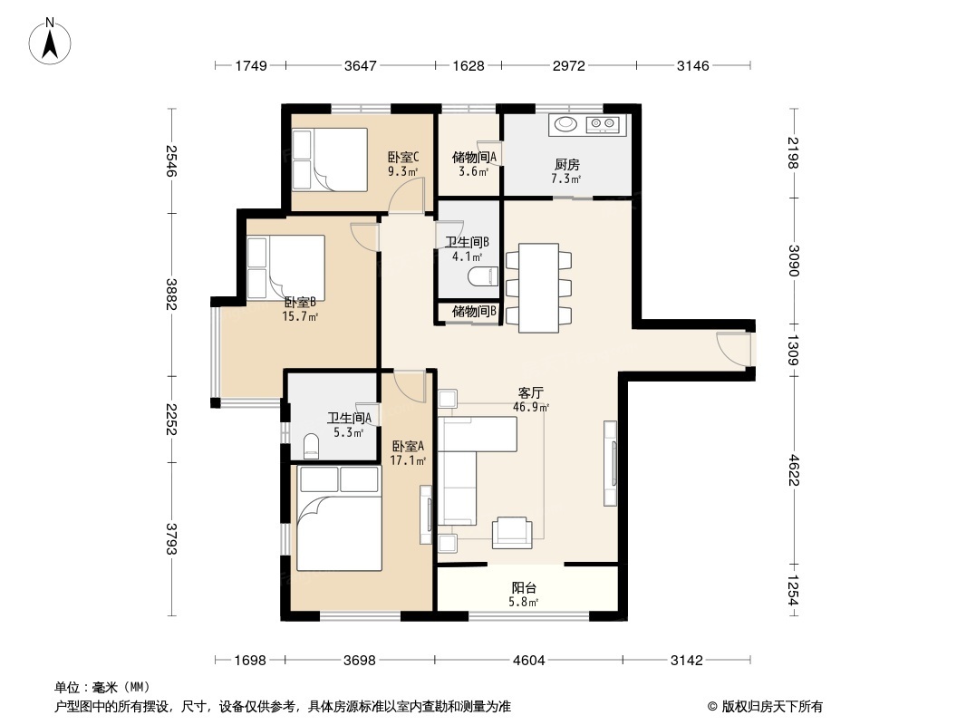 户型图1/2