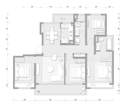 仁恒溪云雅园4室2厅1厨2卫建面140.00㎡