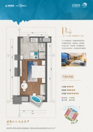 大理外滩名著1室1厨1卫建面57.43㎡