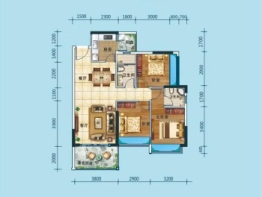 惠福家园3室2厅1厨2卫建面100.00㎡