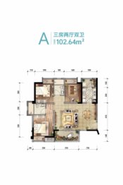 嘉裕第六洲林语台二期3室2厅2卫建面102.64㎡