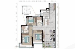 新城盛悦之光3室2厅1厨2卫建面95.00㎡