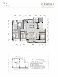 首创·禧瑞山河4室2厅1厨2卫建面189.00㎡