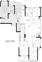 绿城锦玉园4室2厅1厨2卫建面130.00㎡