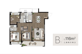 南山保利云熹花园3室2厅1厨2卫建面116.00㎡