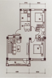 富贵园翡翠佳苑2室2厅1厨1卫建面86.00㎡