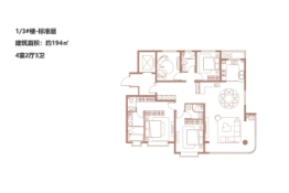 创宇·东望4室2厅1厨3卫建面194.00㎡