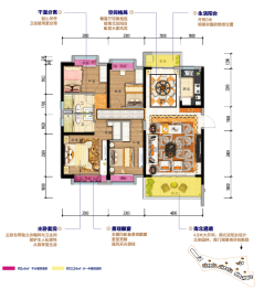 常宁碧桂园4室2厅1厨2卫建面143.00㎡