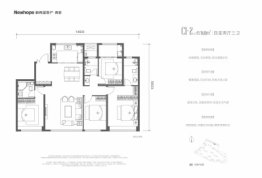 新希望·锦麟天玺4室2厅1厨3卫建面168.00㎡