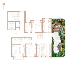 六米阳光3室2厅1厨2卫建面134.00㎡