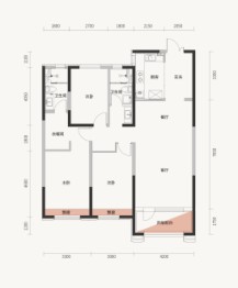 证大·御中环3室2厅1厨2卫建面140.00㎡