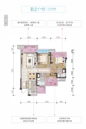 绿地城际空间站3室2厅1厨2卫建面89.00㎡