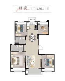 禹洲·嘉誉东境4室2厅1厨2卫建面120.00㎡