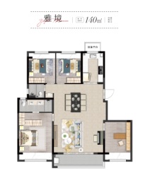 禹洲·嘉誉东境4室2厅1厨2卫建面140.00㎡