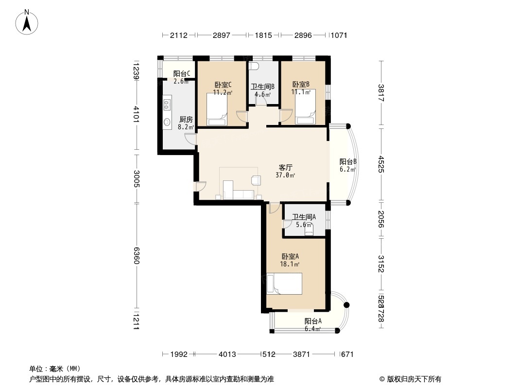 户型图1/2