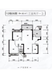 龙腾水岸花园3室2厅1厨1卫建面83.00㎡