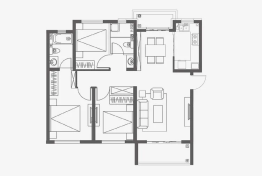 君合天玺3室2厅1厨2卫建面113.00㎡